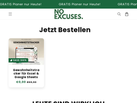 no-excuses.at homepage screenshot