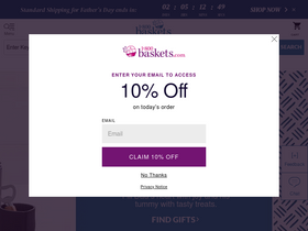 '1800baskets.com' screenshot