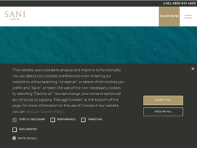 'sani-resort.com' screenshot
