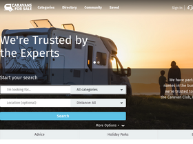 'caravansforsale.co.uk' screenshot