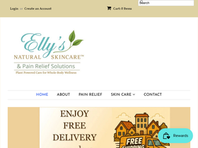 ellysnaturalskincare.com homepage screenshot