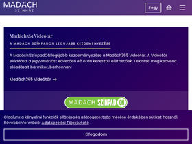 'madachszinhaz.hu' screenshot