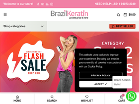 Brazilkeratin homepage screenshot