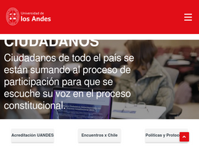 'uandes.cl' screenshot