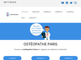 'osteopathes.paris' screenshot