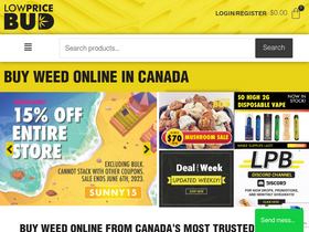 'lowpricebud.co' screenshot