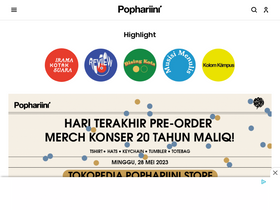 'pophariini.com' screenshot