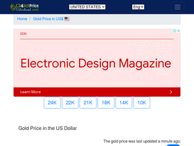 'goldpriceg.com' screenshot