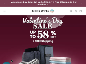 Shiny Wipes homepage screenshot
