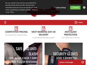 Bladerunner Protective Clothing homepage screenshot