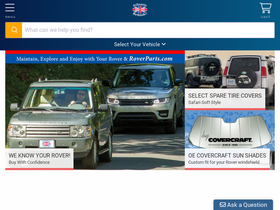 'roverparts.com' screenshot