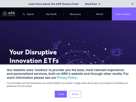 'ark-funds.com' screenshot