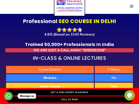 'expert-seo-training-institute.in' screenshot