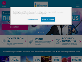 'theblackpooltower.com' screenshot