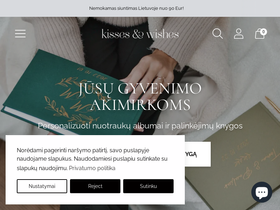 Kisses & Wishes homepage screenshot