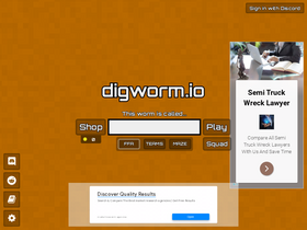 'digworm.io' screenshot