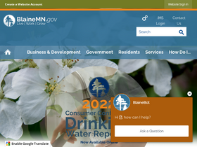 'blainemn.gov' screenshot