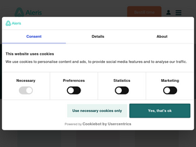'aleris.no' screenshot