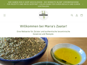 mariaszaatar.de homepage screenshot