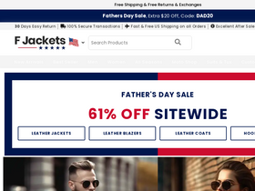 'fjackets.com' screenshot