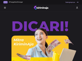 'kiriminaja.com' screenshot