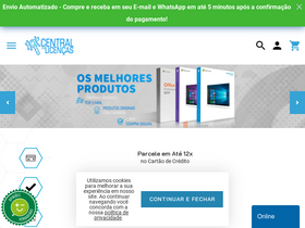 'centraldaslicencas.net' screenshot