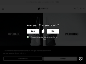 'puffco.com' screenshot