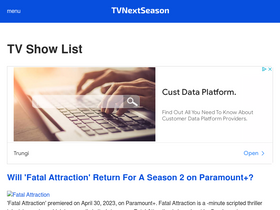 'tvnextseason.com' screenshot