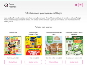 'suaspromos.pt' screenshot
