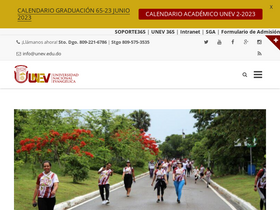 'unev.edu.do' screenshot