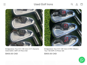 usedgolfirons.com homepage screenshot