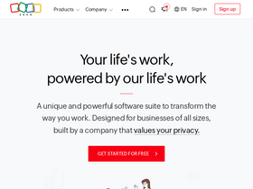 'zoho.in' screenshot