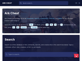 'arkcheat.com' screenshot