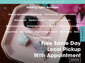 Guiding Lights Boutique homepage screenshot