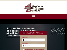 'adrianbank.com' screenshot