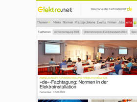 'elektro.net' screenshot