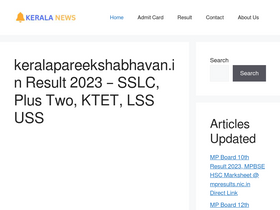 'keralapareekshabhavan.in' screenshot
