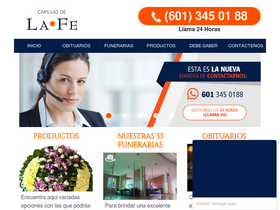 'capillasdelafe.com' screenshot