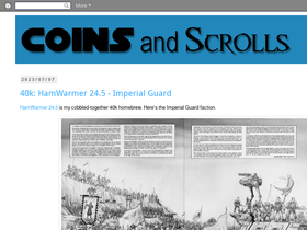 'coinsandscrolls.blogspot.com' screenshot