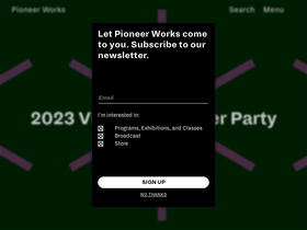 'pioneerworks.org' screenshot
