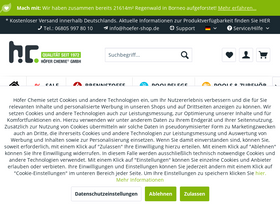 'hoefer-shop.de' screenshot