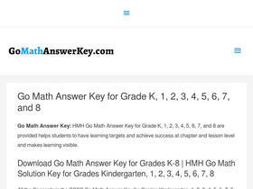'gomathanswerkey.com' screenshot
