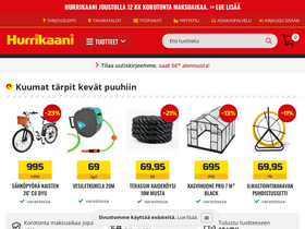 'tavaratalohurrikaani.fi' screenshot