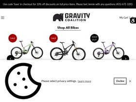 gravitycoalition.com homepage screenshot