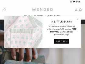mended.co homepage screenshot