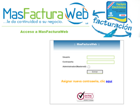 'masfacturaweb.com.mx' screenshot