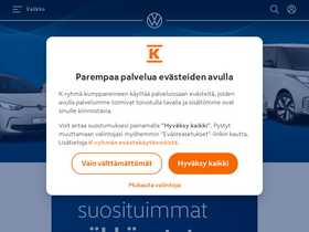 'shop.volkswagen.fi' screenshot