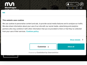 'mondragon.edu' screenshot
