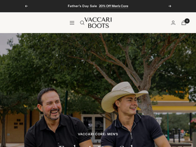 vaccariboots.com homepage screenshot