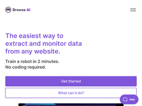 Browse AI - Effortlessly extract and monitor web data without coding, boosting productivity and insights.